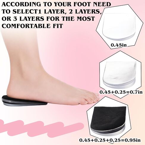 Cuffbow 4 Pairs 3 Layers Medial Lateral Heel Wedge Insoles Corrective Adhesive Shoe Inserts Wedge Inserts Adjustable Supination Overpronation Insoles for Foot Knock Knee Pain Bow Legs Osteoarthritis in Saudi Arabia