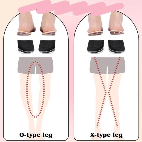 Cuffbow 4 Pairs 3 Layers Medial Lateral Heel Wedge Insoles Corrective Adhesive Shoe Inserts Wedge Inserts Adjustable Supination Overpronation Insoles for Foot Knock Knee Pain Bow Legs Osteoarthritis in Saudi Arabia