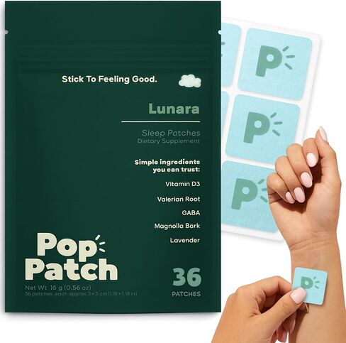 Sleep Patches, Extra Strength for Insomnia Aid (36 Patches) | Easy-to-Apply, Plant-Powered Non-Melatonin Patches with Valerian Root, GABA & Lavender for Deep & Long-Lasting Sleep in Saudi Arabia