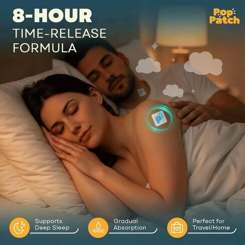 Sleep Patches, Extra Strength for Insomnia Aid (36 Patches) | Easy-to-Apply, Plant-Powered Non-Melatonin Patches with Valerian Root, GABA & Lavender for Deep & Long-Lasting Sleep in Saudi Arabia