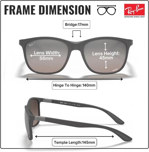 Ray-Ban RB4330CH CHROMANCE Square Shape Sunglasses with Official Eyewear Kit Bundle in Saudi Arabia