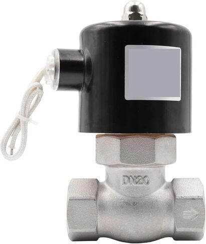 مكبس بخار من الفولاذ المقاوم للصدأ صمام ملف لولبي مغلق عادةً، DN15 DN20 DN25 AC220V DC24V درجة حرارة عالية وضغط عالي (34، تيار مستمر 24 فولت) in Kuwait