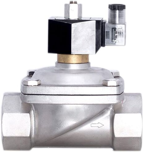 2 "صمام الملف اللولبي من الفولاذ المقاوم للصدأ مفتوح عادةً مع مؤشر طاقة LED 24 فولت 12 فولت 220 فولت 110 فولت (G_24VDC_VITON-Seal) in Kuwait