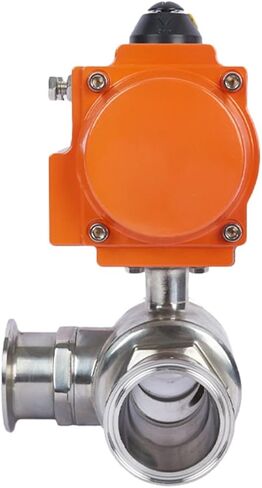 38 مللي متر 3 طريقة 304 الفولاذ المقاوم للصدأ ثلاثي المشبك الطويق نوع صمام الكرة الهوائية مع اسطوانة مزدوجة التمثيل in Kuwait