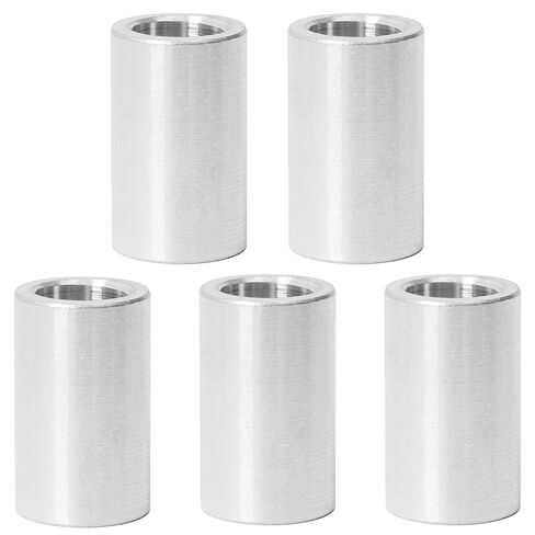 5 قطع فواصل ألومنيوم M8، فاصل معدني ألومنيوم دائري 8.2 مم ID x 12 مم OD x 20 مم L سمك برغي المواجهة لمسامير M8 فضية in Kuwait