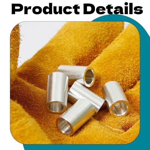 5 قطع فواصل ألومنيوم M8، فاصل معدني ألومنيوم دائري 8.2 مم ID x 12 مم OD x 20 مم L سمك برغي المواجهة لمسامير M8 فضية in Kuwait