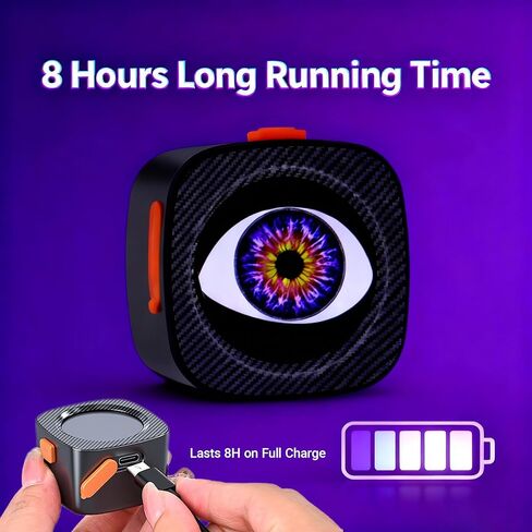 Bike Tail Light, Rechargeable Bicycle Tail Light LED Devil Eyes Light with App Control, Programmable Demon Eyes, Rear Bike Light for Bikes and Motorcycles (Single Eye) in Kuwait