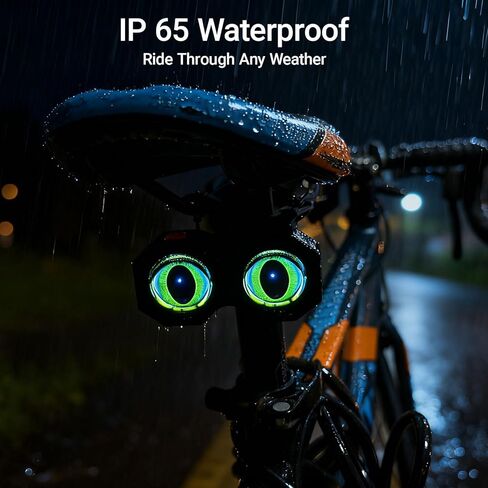 Bike Tail Light, Rechargeable Bicycle Tail Light LED Devil Eyes Light with App Control, Programmable Demon Eyes, Rear Bike Light for Bikes and Motorcycles (Single Eye) in Kuwait