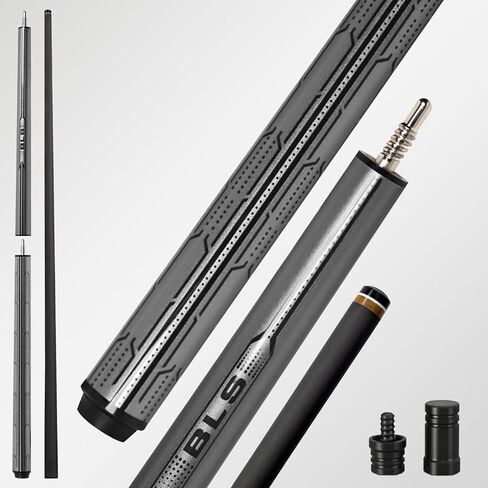 Carbon Fiber Jump Break Cue, Pro Taper Design, 12.9mm Cue Tip, Professional 3 Piece Break Cue, Uni-loc Joint Pin, Wrapless Grip, Low Deflection Break Cue Pool Sticks for Adults in Saudi Arabia