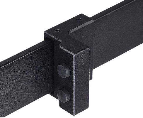 Barn Door Roller Stopper Hardware, 2PCS 41×7mm/1.61"×0.28"(L×W) Flat Track Sliding Door Stop for Limiting Door Movement, Black Roller Catches with Wrench for Household Home in Saudi Arabia