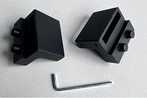 Barn Door Roller Stopper Hardware, 2PCS 41×7mm/1.61"×0.28"(L×W) Flat Track Sliding Door Stop for Limiting Door Movement, Black Roller Catches with Wrench for Household Home in Saudi Arabia