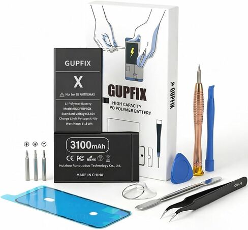 Diagnostic Battery for iPhone 12/12Pro No Pop-up Unknown Part Warning, 3300mAh High Capacity Li-Polymer Rechargeable Battery Replacement for iPhone 12/12Pro with Full Tool Kit in Kuwait