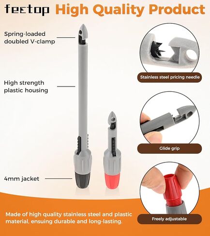 4 قطع من مسبار ثقب الأسلاك، مجموعة مشبك ثقب العزل لقياس الجهد الكهربائي المتعدد وإصلاح تشخيص السيارات واستكشاف أخطاء دائرة الاختبار الكهربائية وإصلاحها (طول 4 مم - قصير) in Kuwait