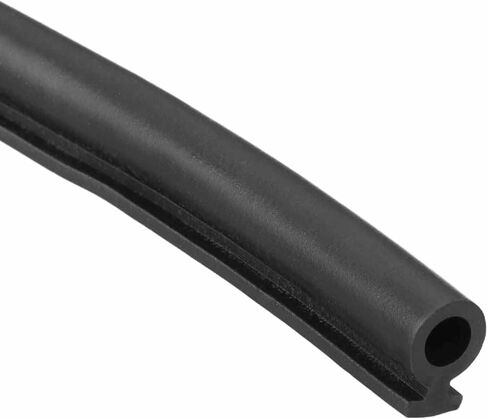 Kerf Weather Stripping Seal Strip (19.68ft x 1/4") - Bulb Bubble Noise Reduction Rubber Flange Window Weatherstrip Seal for Door Frame Windows Card Slot, Black in Saudi Arabia