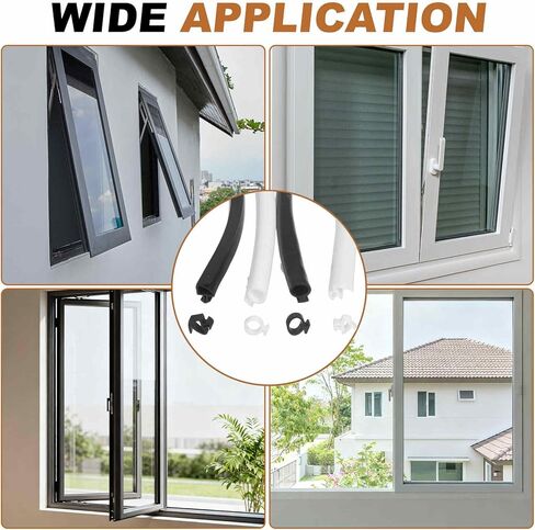 Kerf Weather Stripping Seal Strip (19.68ft x 1/4") - Bulb Bubble Noise Reduction Rubber Flange Window Weatherstrip Seal for Door Frame Windows Card Slot, Black in Saudi Arabia