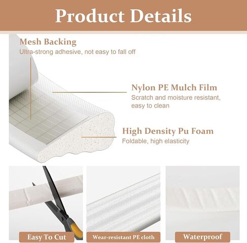 2 قطعة 118 بوصة على شكل إسفين من الفوم على شكل نافذة شريط ختم الباب، إطار عازل للصوت وشريط عازل للشتاء للباب الأمامي الخارجي، وإدراج نافذة إلغاء الضوضاء، وحشو فجوة الباب مانع الضوء in Kuwait