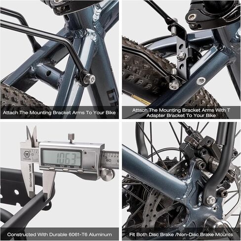 CXWXC Rear Bike Rack - Bike Cargo Rack for Disc Brake/Non-Disc Brake Mount - 66lbs Bicycle Pannier Touring Carrier Rack for 26"-27.5" or 29" Frames in Saudi Arabia