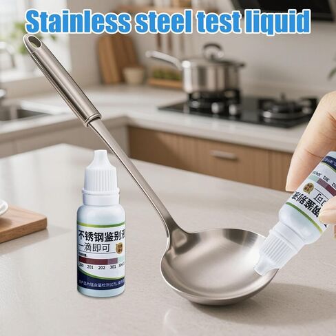 Rapid Stainless Steel Test Liquid - 15ml Tableware Detection Reagent | For Stainless Steel Tableware, Utensils, Building Material Analysis, Provides Quick, Reliable Results Quality Control, in Saudi Arabia