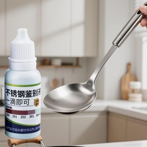 Rapid Stainless Steel Test Liquid - 15ml Tableware Detection Reagent | For Stainless Steel Tableware, Utensils, Building Material Analysis, Provides Quick, Reliable Results Quality Control, in Saudi Arabia