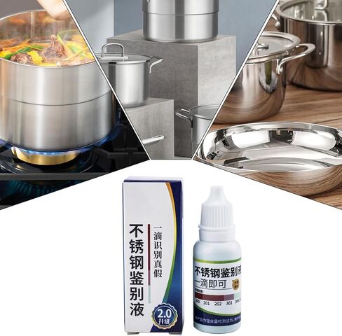 Rapid Stainless Steel Test Liquid - 15ml Tableware Detection Reagent | For Stainless Steel Tableware, Utensils, Building Material Analysis, Provides Quick, Reliable Results Quality Control, in Saudi Arabia