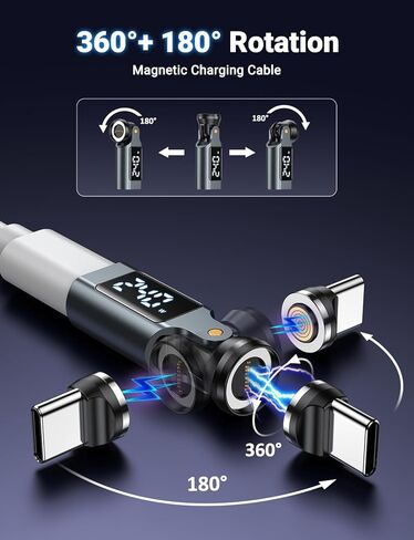 محول VAFOTON 9PIN USB إلى USB C (عبوة من قطعتين)، محول مغناطيسي USB C بدوران 360 درجة، محولات USB 90 درجة، محول OTG متوافق مع سلسلة هاتف 16/15، سلسلة MacBook/1Pad، Samsung Galaxy in Kuwait