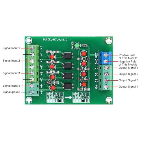 Yinhing Optocoupler Isolation Board 24V to 5V PLC Voltage Converter Module with 4 Channel High Speed Opto Isolation for Transmission and Enhanced Noise Immunity in Saudi Arabia