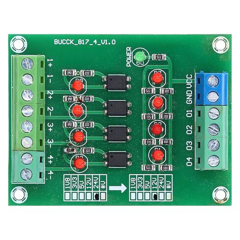 Yinhing Optocoupler Isolation Board 24V to 5V PLC Voltage Converter Module with 4 Channel High Speed Opto Isolation for Transmission and Enhanced Noise Immunity in Saudi Arabia