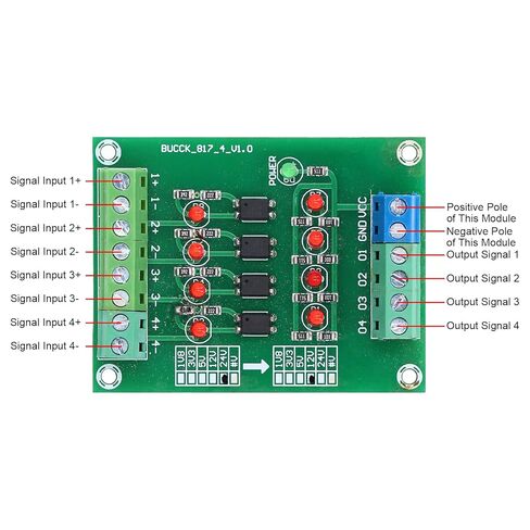 Yinhing Optocoupler Isolation Board 24V to 5V PLC Voltage Converter Module with 4 Channel High Speed Opto Isolation for Transmission and Enhanced Noise Immunity in Saudi Arabia
