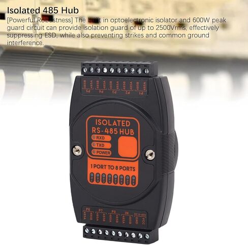 485 Hub, 1 in 8 Out Isolator with Optoelectronic Isolation and 600W Guard Circuit, for Outdoor Engineering and Industrial Grade Applications in Saudi Arabia