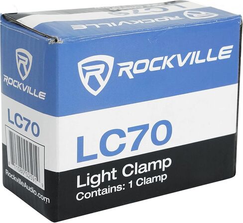 Rockville LC70 Heavy Duty C Clamp 70 LBS Capacity, Adjustable Knob, Steel Build, Versatile Mounting, Compact Design, Perfect for Stage Lighting in Saudi Arabia