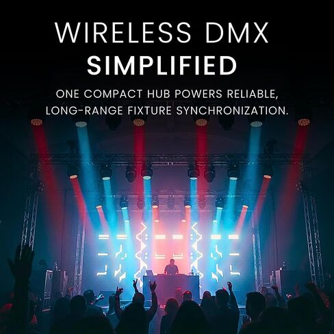 CHAUVET DJ – D-Fi Hub 2 Wireless DMX Transmitter Receiver | Long-Range D-Fi Control for Unlimited Fixtures, ILS Command Compatible, USB-C Power Output, Compact Stage Lighting Controller in Saudi Arabia