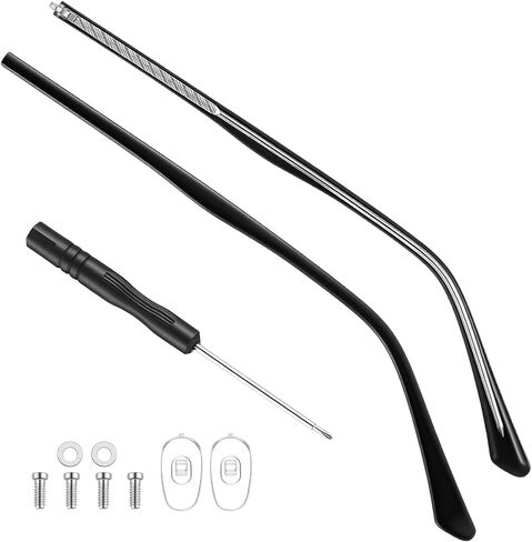 1 Pair Eyeglass Repair Kit Universal Glasses Arm Replacement Frame Tightening Set with Screws & Screwdrivers Complete Eyewear Repair Parts for Legs, Hinges & Adjustments in Saudi Arabia