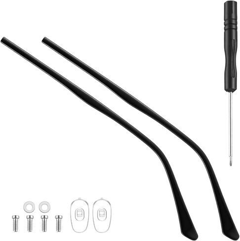 1 Pair Eyeglass Repair Kit Universal Glasses Arm Replacement Frame Tightening Set with Screws & Screwdrivers Complete Eyewear Repair Parts for Legs, Hinges & Adjustments in Saudi Arabia