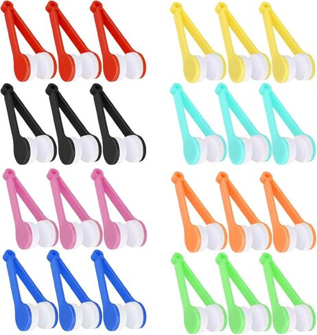 24 Pcs Sun Glasses Eyeglass Microfiber Spectacles Cleaner Soft Brush Cleaning Tool Mini Microfiber Glasses Eyeglasses Cleaner Cleaning Clip (8 Colors) in Kuwait