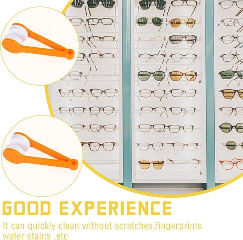 24 Pcs Sun Glasses Eyeglass Microfiber Spectacles Cleaner Soft Brush Cleaning Tool Mini Microfiber Glasses Eyeglasses Cleaner Cleaning Clip (8 Colors) in Kuwait