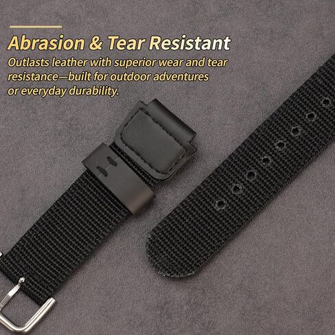 حزام مراقبة نايلون البديل 18 مم مع حلقة من الفولاذ المقاوم للصدأ لـ Casio AE1200WH AE-1000 SGW-300H SGW-400 AQ-S810W in Saudi Arabia