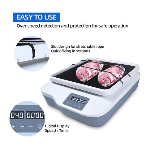 Laboratory Machines, Adjustable Speed 40-200rpm Orbital Shaker LED Digital Display Horizontal Swing Oscillator Max.Load Capacity 2kg More Efficency in Saudi Arabia