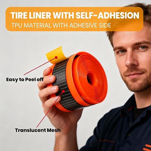 2-Pack Bike Tire Liners, TPU Puncture Protection Inner Tube Protector with Adhesive Surface in Kuwait