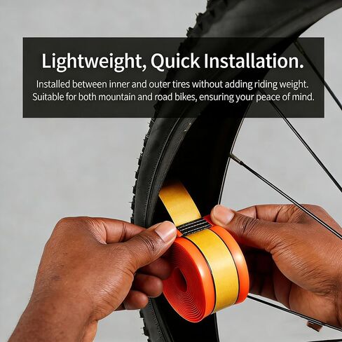 2-Pack Bike Tire Liners, TPU Puncture Protection Inner Tube Protector with Adhesive Surface in Kuwait