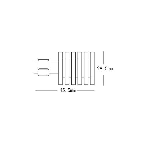 5 واط SMA ذكر RF تحميل محطة محورية، DC-3 جيجا هرتز 50 أوم دمية، سبائك النحاس الثلاثي والألمنيوم المؤكسد للاختبار والراديو ومعدات الاتصالات in Kuwait