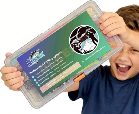 Bass Fishing Tackle Box Kit - Complete Starter Set with 90% of Essential Fishing Gear with Hooks, Lures, Storage Case & More - No Filler, Beginner-Friendly Gift for Men, Dad & Kids in Saudi Arabia