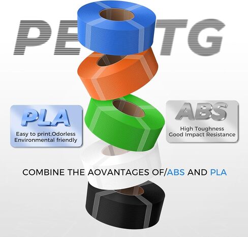 Creality Refill PETG Filament 1kg(2.2lbs) 3D Printer Filament:Refilament 1.75mm PETG Filament, for Bambu Lab Reusable Spools, Dimensional Accuracy ±0.03mm, White in Kuwait
