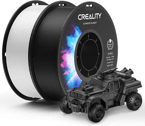Creality Refill PETG Filament 1kg(2.2lbs) 3D Printer Filament:Refilament 1.75mm PETG Filament, for Bambu Lab Reusable Spools, Dimensional Accuracy ±0.03mm, White in Kuwait