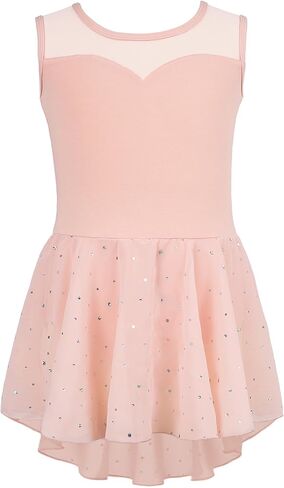 Toddler Leotard with Snaps Shiny Skirt Sleeveless Ballet Dress for Girls Dance Outfit 2-7 Years in Saudi Arabia