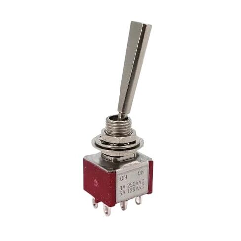 مناسب لسلسلة SH T80-T بمقبض مسطح 6-Pin DPDT لوحة جبل مفتاح تبديل صغير لجهاز التحكم عن بعد طراز RC (T8011-U2 ON-ON) in Kuwait