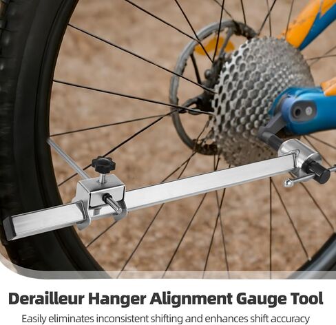 Derailleur Hanger Alignment Gauge Tool, Bicycle Repair Tool, Bike Wheel Straightening Tool, Gear Hanger Alignment Specialty Tool for Bike Maintenance, Fits 20 to 29" Wheels in Saudi Arabia