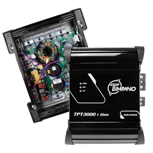 Timpano Mono 3000 Watts Subwoofer Car Audio Amplifier TPT-BASS3000 1 Ohm – 12 Volts 3K Monoblock Class D Car Amp, Built-in Crossover & Bass Boost with Smart Fans in Saudi Arabia