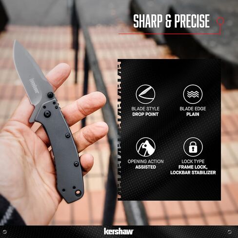 Kershaw Cryo Pocket Knife, EDC Knife with Speedsafe Assisted Opening, 2.75 Inch Stainless Steel Blade, Multiple Styles in Saudi Arabia