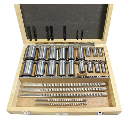 دفع من نوع Keyway Broach 30 قطعة بحجم بوصة HSS الأخدود Keyway Broach مجموعة أدوات التطرق الرئيسية أداة 5 قطعة 1/2 ''-1-1/2''18 قطعة البطانات 7 قطعة الحشوات in Saudi Arabia