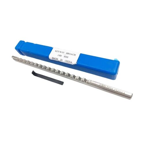 Push-Type Keyway Broach 1pc 1/8 B Push-Type HSS Keyway Broach Inch Size with Shim Broaching Cutter Cutting Tools in Saudi Arabia